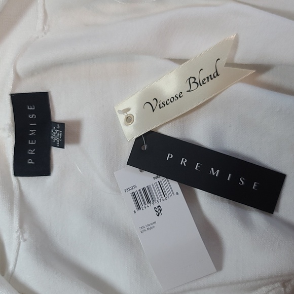 Premise Women's White Viscose Blend Long Sleeve Cardigan (Sz S) - Picture 4 of 9